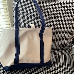 LL Bean large canvas tote bag